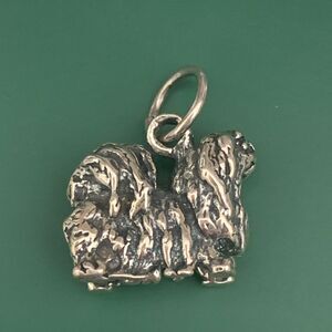 .925 Pekingese Sterling Silver Jewelry Charm #dog #pet